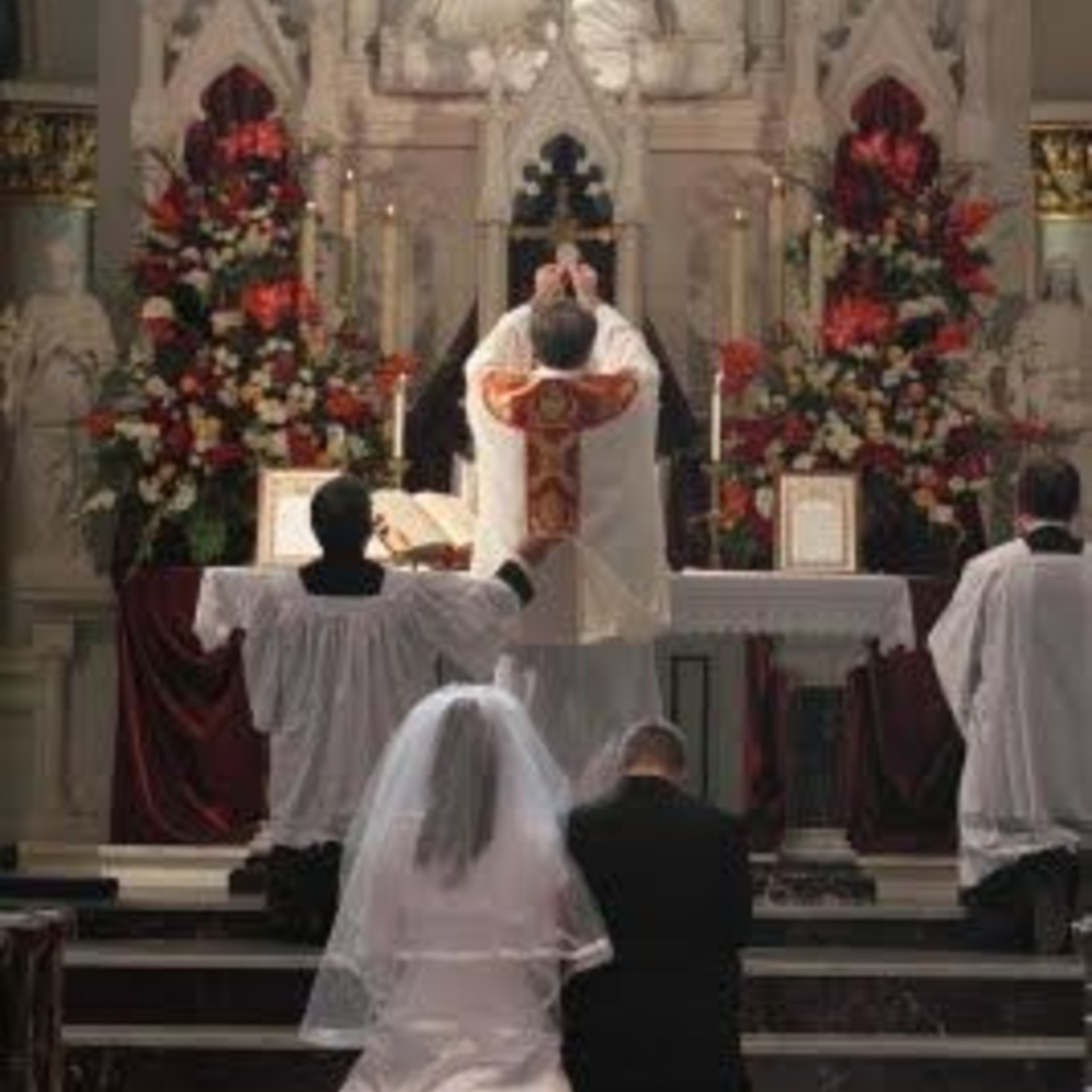 Wedding Couple At Foot Of Altar At Elevation 2